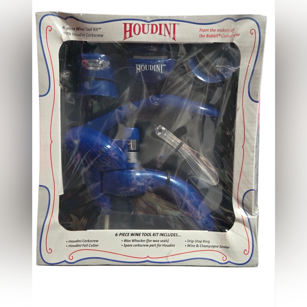 Houdini 6-Piece Blue Wine Tool Kit. Blue